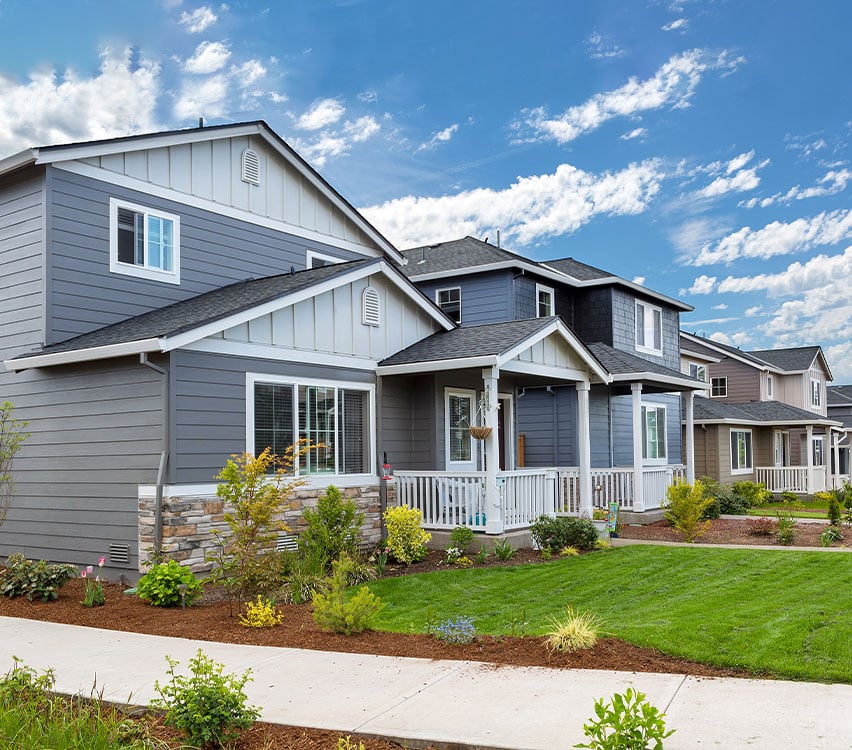 a large lawn in front of a house