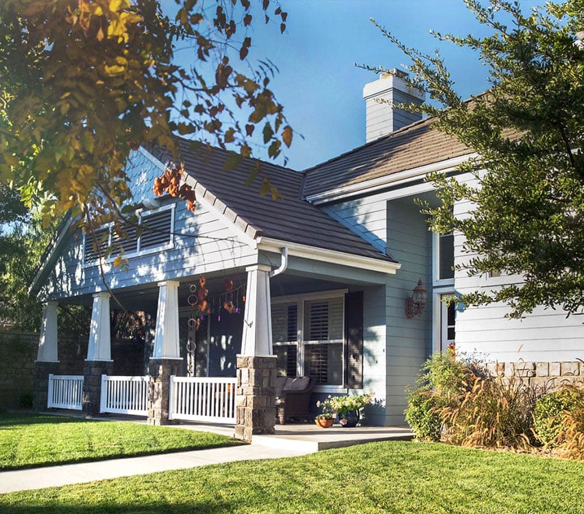 a large lawn in front of a house